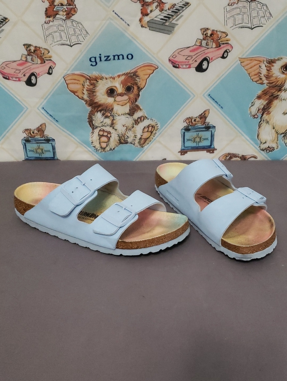 Birkenstock Arizona Baby Blue Birkibuc Ombre Vegan Reg Select Size 40